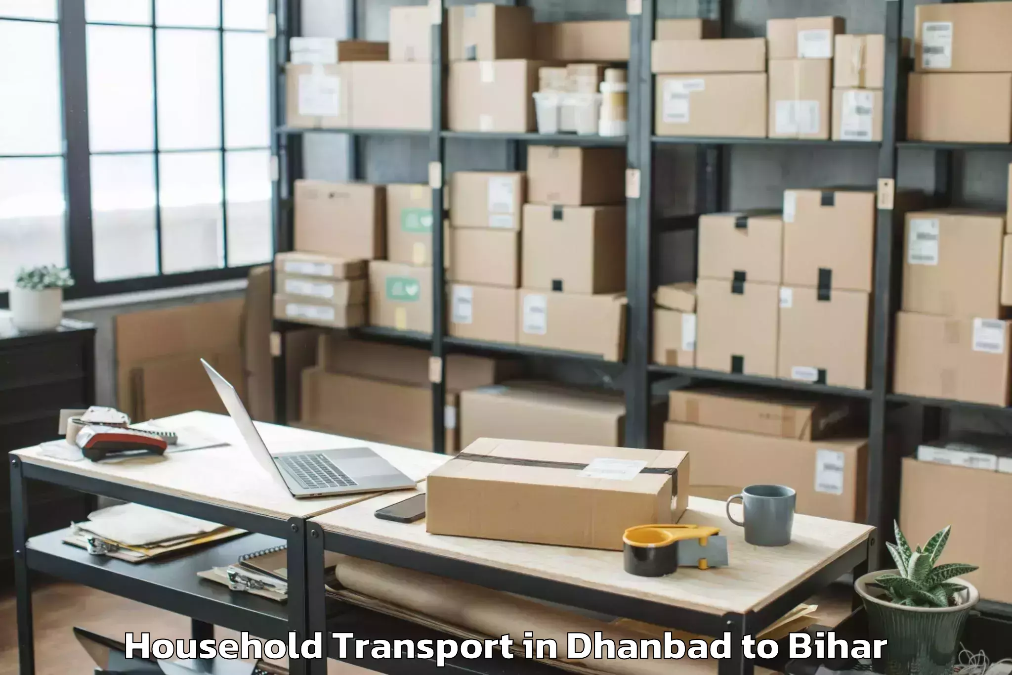 Trusted Dhanbad to Darbhanga Airport Dbr Household Transport